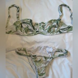 Monday Swimwear Palm Bikini- NEW Tulum bottoms (S) + Clovelly top (L)